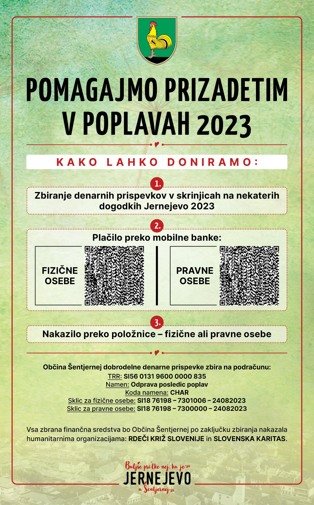 PLAKAT-POMANJSAN_ZBIRANJE SREDSTEV ZA POPLAVE 2023